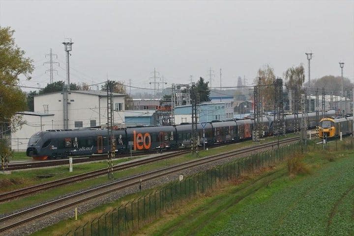 ヴェリム試験場の構内で入換作業中のシリウス　（撮影：橋爪智之）