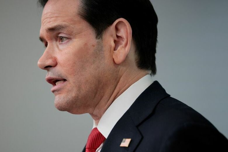 写真はルビオ米国務長官。ホワイトハウスで５日撮影。REUTERS/Evan Vucci