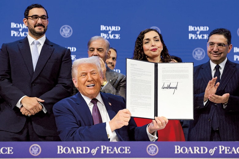 ダボス会議で「平和評議会」を発足させたトランプ大統領　JONATHAN ERNSTｰREUTERS