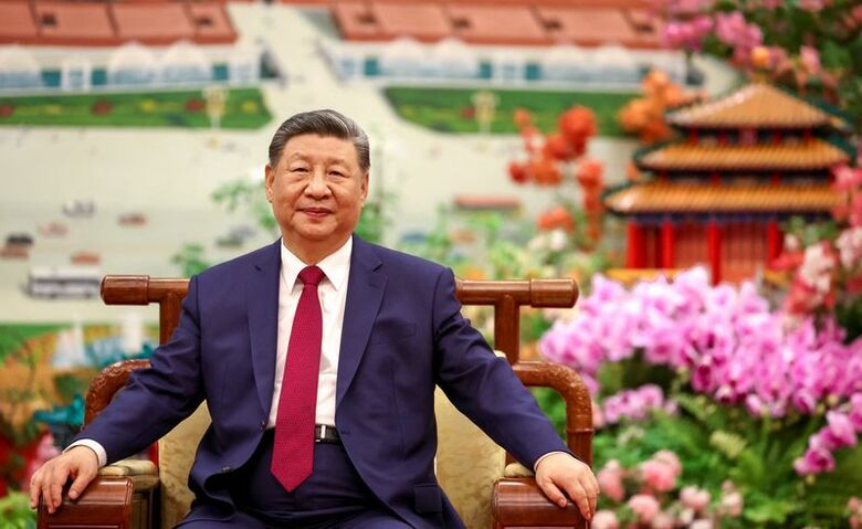 中国の習近平国家主席。5月20日、北京の人民大会堂で代表撮影。Sputnik/Alexander Kazakov/Pool via REUTERS
