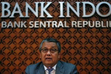 　２８日、インドネシア中銀のペリー総裁は、来年も景気の下支えに向け金融緩和を維持していくと明言した。写真はペリー総裁。２０１８年１２月撮影（２０１９年　ロイター/Willy Kurniawan）
