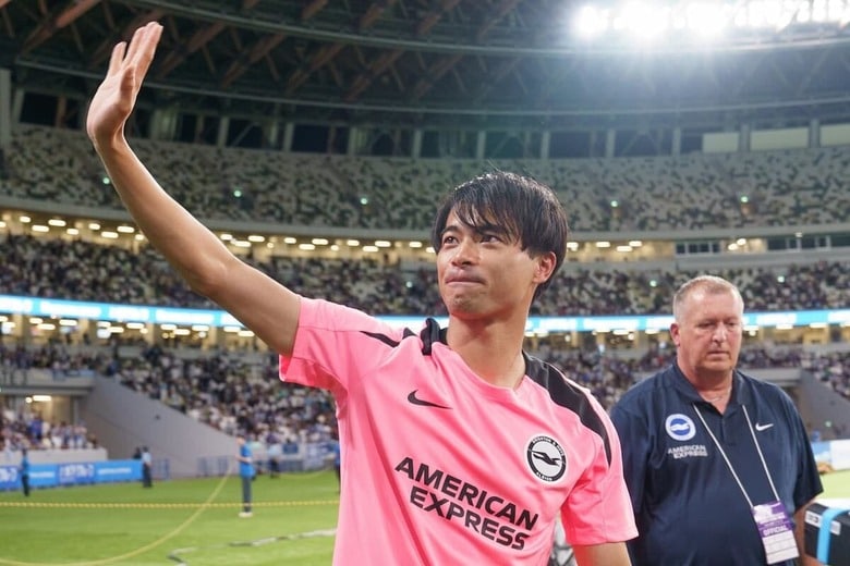ジャパンツアーで日本に「凱旋」を果たしたブライトン所属の日本代表MF、三笘薫選手
