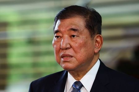 　５月２９日、石破茂首相は都内で講演し、日米関税交渉に関連し「われわれは関税よりも投資を訴えている」とした上で、高関税をかけることによる経済の繁栄はないとの見方を示した。都内の首相官邸で２１日撮影（２０２５年　ロイター/Issei Kato）