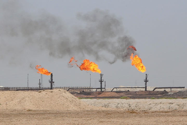 イラク南部バスラ近郊の西クルナ1油田（2019年5月）　ESSAM AL SUDANI-REUTERS