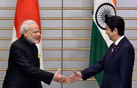 安倍・モディ両首相が会談　インド新幹線23年開業、技術者育成の協力も