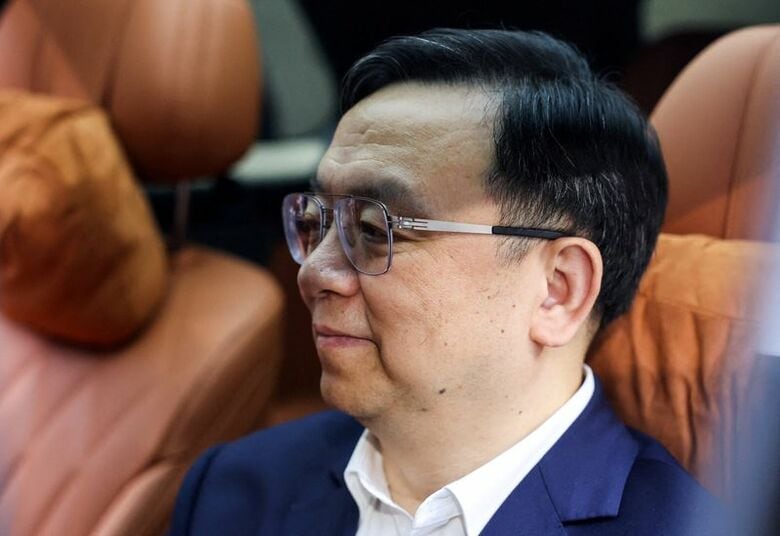 中国の電気自動車（ＥＶ）大手、ＢＹＤ（比亜迪）の王伝福会長。4月24日、北京で撮影。 REUTERS/Maxim Shemetov/File Photo