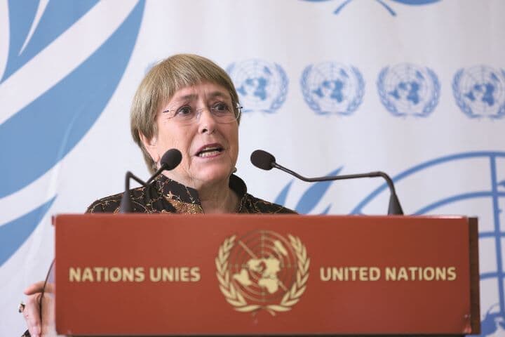 ミチェル・バチェレは1期目が終わる8月末で退任する意向を表明　 DENIS BALIBOUSE－REUTERS