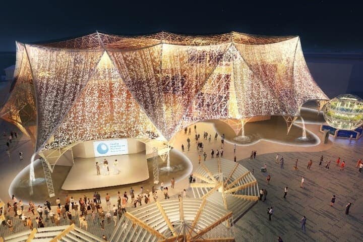 外観（夜景） 提供：（公社）大阪パビリオン