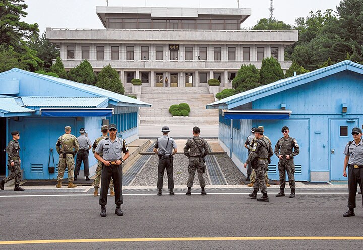 南北の軍事境界線上にある板門店が米朝首脳会談の場所になる可能性も　Jung Yeon-Je-REUTERS