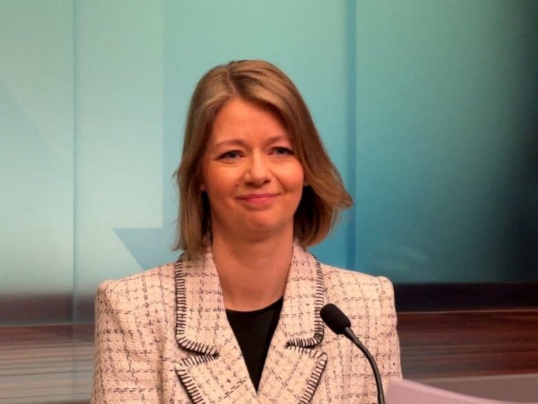写真はノルウェー中央銀行のバーチェ総裁。2023年3月、ノルウェーのオスロで撮影。REUTERS/Victoria Klesty
