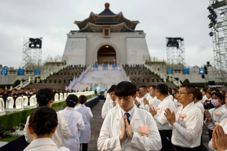 台北で１０日に行われた仏教系慈善団体「慈済基金会」の式典で撮影。 REUTERS/Ann Wang