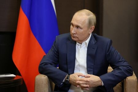 ロシアのプーチン大統領は、３０日にウクライナ東・南部４州を正式にロシアに編入する手続きを行う。２６日の代表撮影。（2022年　ロイター）