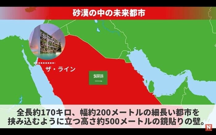 サウジアラビア「ザ・ライン」計画