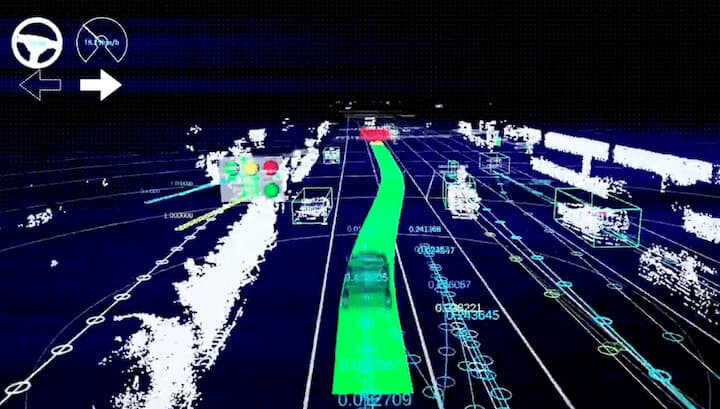 「eve auto」の運行管理システム場面