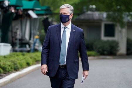 米国家安全保障会議の報道官は４日、新型コロナウイルスに感染したオブライエン大統領補佐官（写真）が回復し、職務に復帰したと明らかにした。５月撮影（２０２０年　ロイター/JOSHUA ROBERTS）