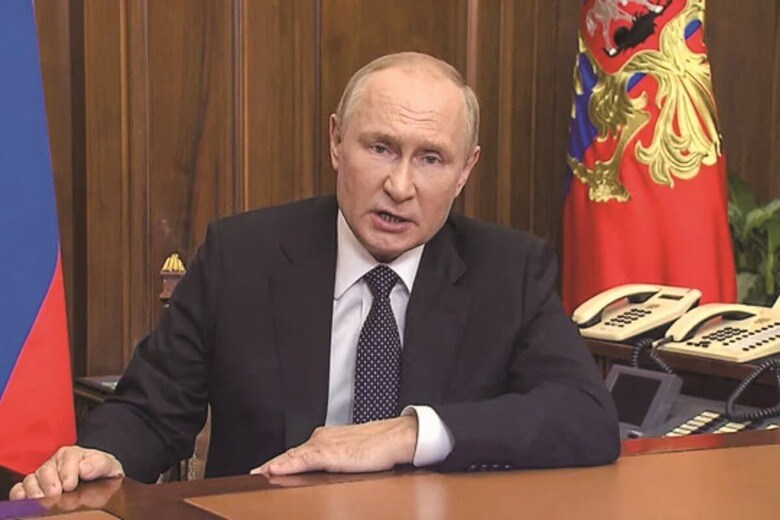 3日で終わるはずの作戦が出口の見えない消耗戦になり、追い詰められたプーチンはついに禁じ手を使うことに　RUSSIAN PRESIDENTIAL PRESS SERVICE-KREMLIN-REUTERS