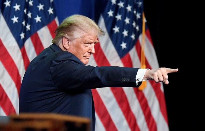 出たがりのトランプは、党大会期間中は連日演説を行う予定だという　David T. Foster/REUTERS