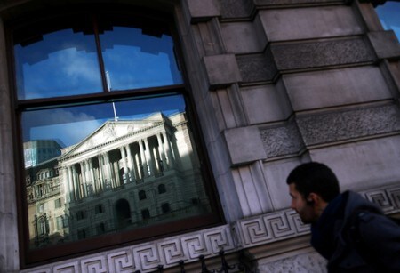 イングランド銀行（英中央銀行）は７日に開いた金融政策委員会で、政策金利を０．７５％に据え置くことを決定した。２月撮影（２０１９年　ロイター/Hannah Mckay）