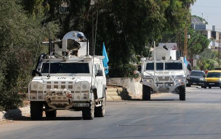 　１０月１１日　トルコ外務省は１０日遅く、国連レバノン暫定軍（ＵＮＩＦＩＬ）を標的としたイスラエルの攻撃を非難した。写真は８月９日、レバノン南部マルジャユンで撮影（２０２４年　ロイター／Karamallah Daher）