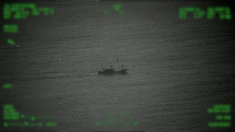 米国務省は、台湾東岸沖での中国の海洋活動は「安定を著しく損なう」もので、緊張を悪化させるだけだとの認識を示した。写真は台湾の安捷航空（エイペックス・アビエーション）が公開した、8月に台湾の太平洋側の沖合で活動していたとする中国の海上民兵船の画像。提供写真（２０２６年　ロイター）