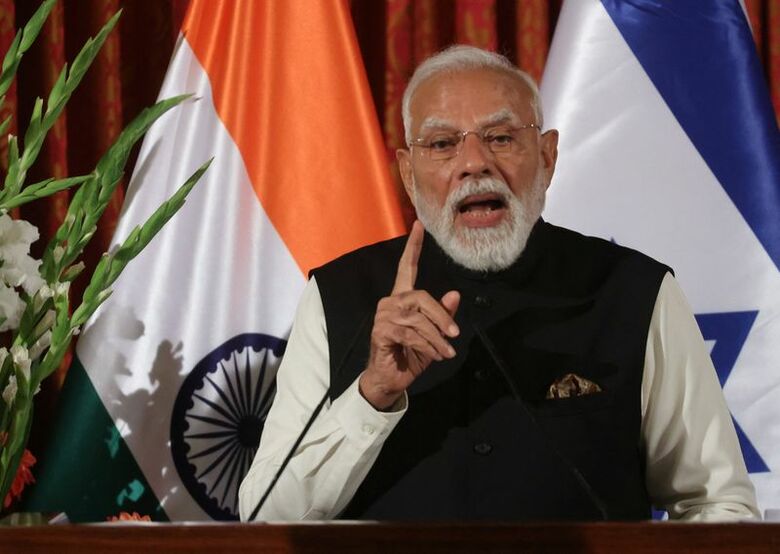 2026年2月26日、インドのナレンドラ・モディ首相。GIL COHEN-MAGEN/Pool via REUTERS