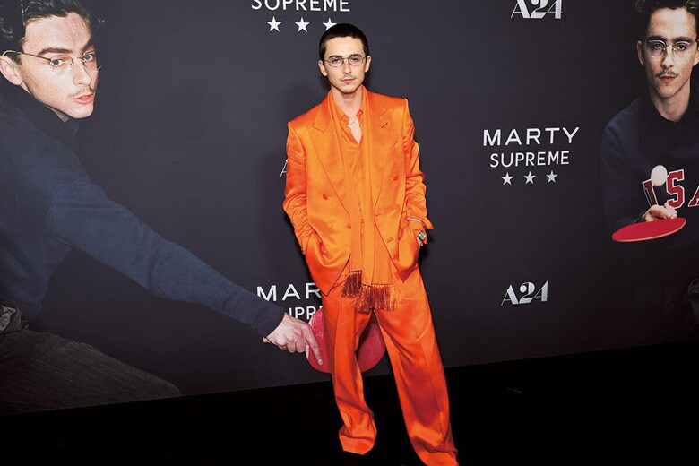 ティモシー・シャラメは最新作『マーティ・シュプリーム 世界をつかめ』（写真はプレミア出席時）で、前作『名もなき者／A COMPLETE UNKNOWN』に続き、多くの映画賞にノミネートされている　THEO WARGO/GETTY IMAGES