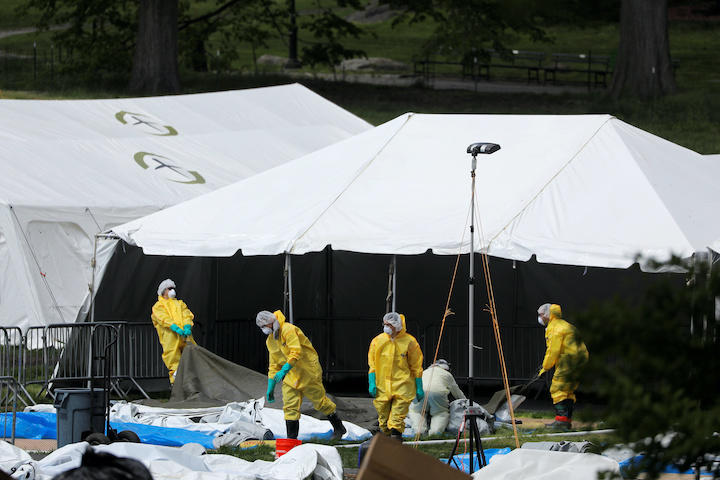 セントラルパークの「野戦病棟」も解体された　Andrew Kelly-REUTERS