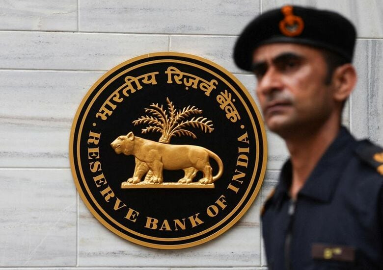 インド準備銀行（中央銀行、ＲＢＩ）のロゴ。2025年6月6日、ムンバイで撮影。 REUTERS/Francis Mascarenhas/File Photo