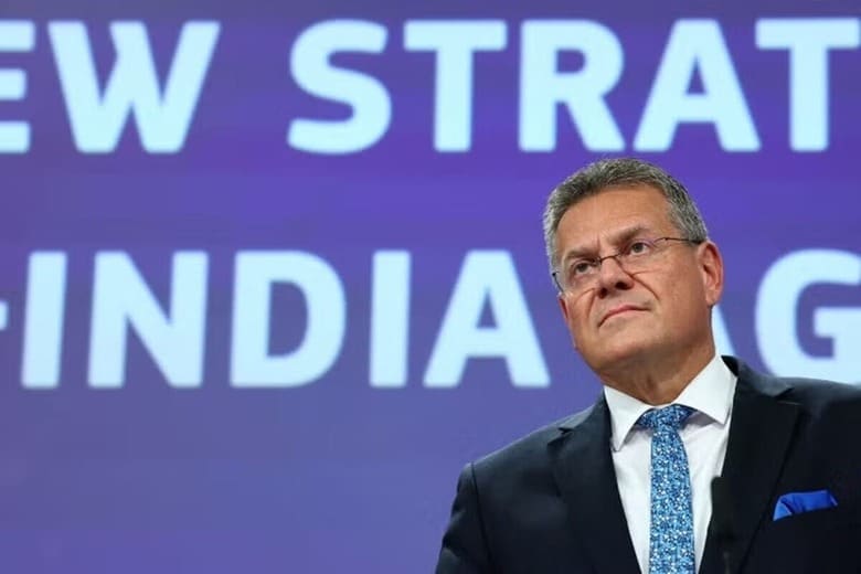 写真は 欧州委のセフコビッチ委員。ブリュッセルで９月撮影。REUTERS/Yves Herman