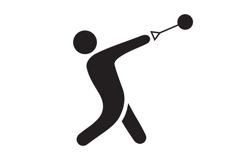 ハンマー投げのピクトグラム　izzayani-Shutterstock