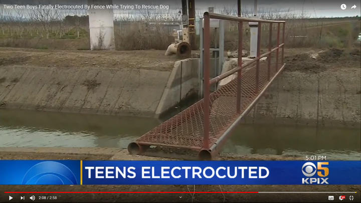 事故があった水路　KPIX CBS SF Bay Area/YOUTUBE