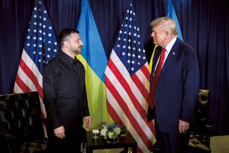 国連総会に合わせ9月23日に会談したウクライナのゼレンスキー大統領とトランプ米大統領　SVEN SIMONｰTHE PRESIDENTIAL OFFI CE OF UKRAINEｰREUTERS