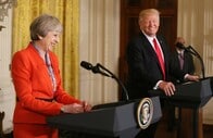 英メイ首相「トランプ氏の英訪問に変更ない」 180万人が反対署名