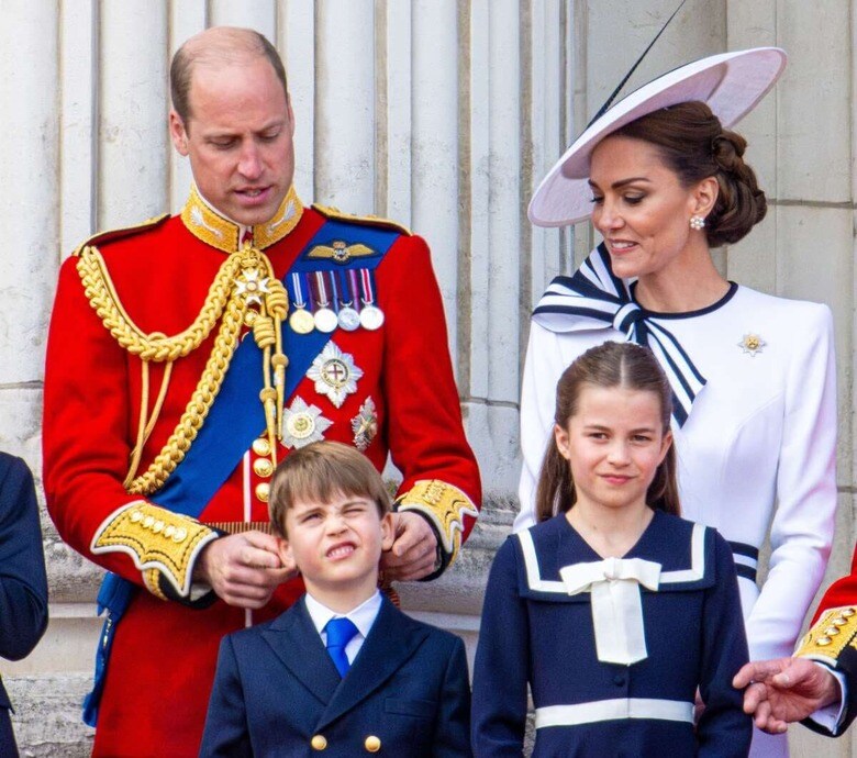2024年「トゥルーピング・ザ・カラー」でのウィリアム皇太子一家　Dutch Press Photo/Cover Images via Reuters Connect