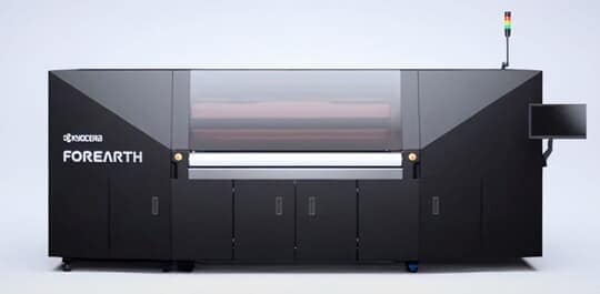 京セラが開発した、ほぼ水を使わないインクジェット捺染プリンター「FOREARTH（フォレアス）」