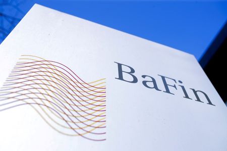 １月２３日、 ドイツ連邦金融監督庁（ＢａＦｉｎ）のブランソン長官は、銀行の業績ついて、今年は昨年に比べて厳しいとの見通しを示した。写真は同庁のロゴ。ボンで２０１９年４月撮影（２０２４年　ロイター/Wolfgang Rattay）