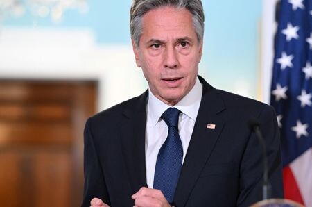 ブリンケン米国務長官は１２日、中国は２０１９年にキューバで情報収集施設を増強したと明らかにした。ワシントンで撮影（２０２３年　ロイター/Mandel Ngan/Pool via REUTERS）