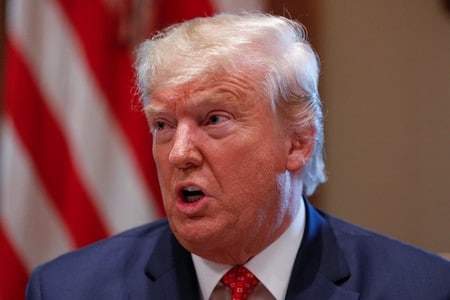 トランプ米大統領は１９日、１６日に受けた健康診断が定期的なものであったと強調し、自身の健康状態を巡る憶測を一蹴した（２０１９年　ロイター/TOM BRENNER）