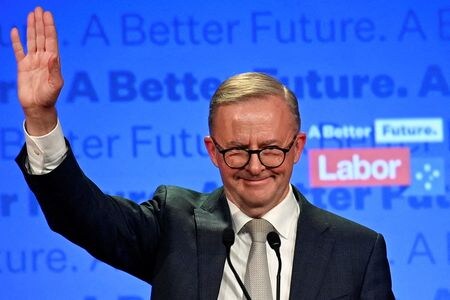 　６月６日、オーストラリアのアルバニージー首相が、インドネシアを訪問し、通商、安全保障、気候変動問題での協力強化を呼びかけた。シドニーで５月２１日撮影（２０２２年　ロイター/Jaimi Joy）