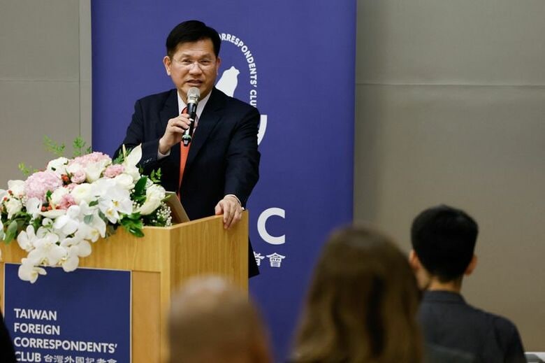 台湾の林佳龍外交部長。６月１７日、台北で撮影（２０２６年　ロイター/Ann Wang）
