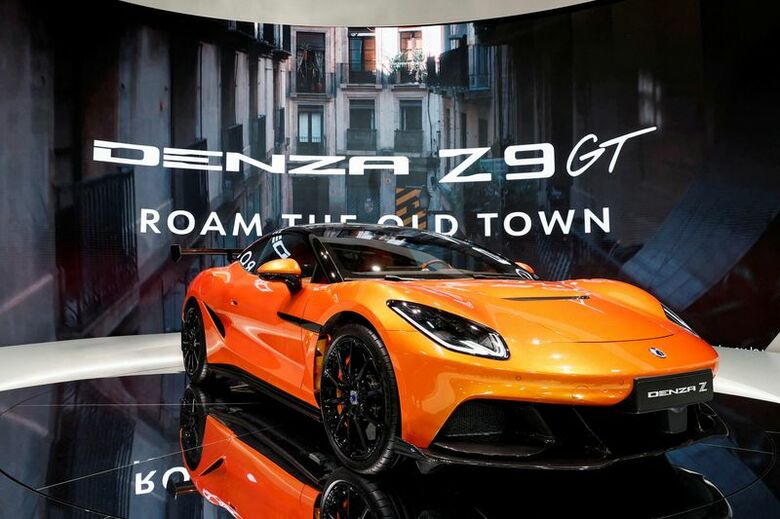騰勢（Ｄｅｎｚａ）の電動スーパーカー「Ｚ９ＧＴ」。10月13日、パリで撮影。REUTERS/Benoit Tessier