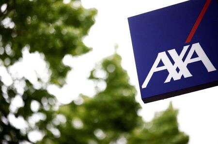 ８月２日、仏保険大手アクサが発表した上半期決算は、純利益が１８０％増となった。写真はアクサのロゴ