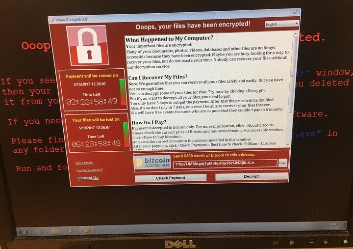 NHSの医師ジリアン・ハンがツイッターに投稿したWannaCryの脅迫状（写真は本人提供）