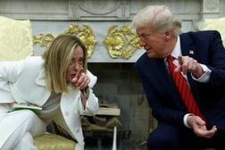 トランプ氏が再びメローニ伊首相を挑発、ＮＡＴＯ首脳会議控え