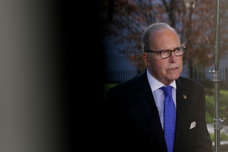 カドロー米国家経済会議（ＮＥＣ）委員長は１２日、中国と通商合意に達するまで関税措置の調整は行われないと述べた。ホワイトハウスで１日撮影（２０１９年　ロイター/TOM BRENNER）