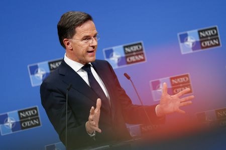 写真は北大西洋条約機構（ＮＡＴＯ）のルッテ事務総長。ベルギー・ブリュッセルで11日撮影。REUTERS/Tom Nicholson