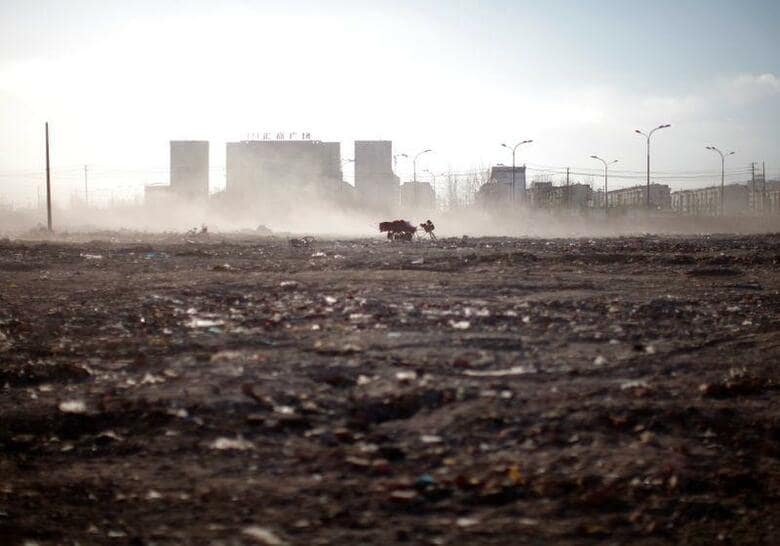 中国の内モンゴル自治区の国有企業が私募方式で発行した約10億元（約1億4210万ドル）の債券の一部が先週末、デフォルト（債務不履行）に陥った。写真は2012年2月15日、内モンゴル自治区のフフホトで撮影（2019年　ロイター/Carlos Barria）
