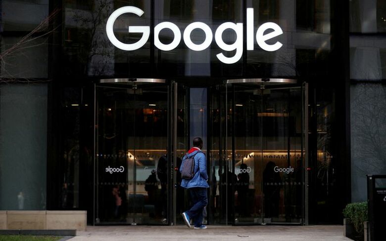 グーグルのロゴ。2019年1月18日、ロンドンで撮影。REUTERS/Hannah McKay