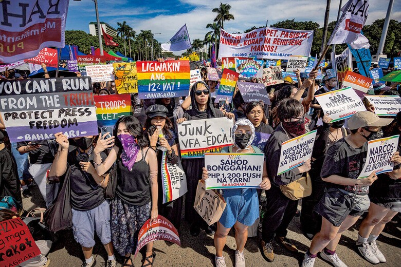 南アジアのZ世代革命がフィリピンにも波及（9月21日、マニラ）　EZRA ACAYAN/GETTY IMAGES