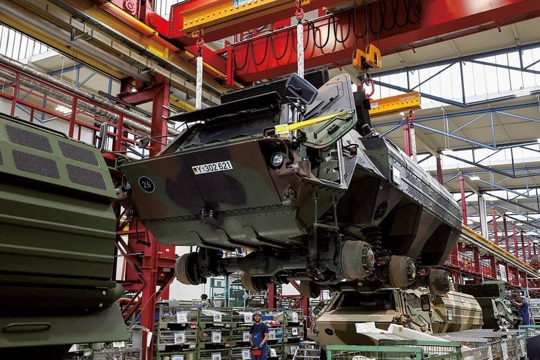 ラインメタルは業績好調（中部カッセルの工場）　KAI PFAFFENBACHｰREUTERS